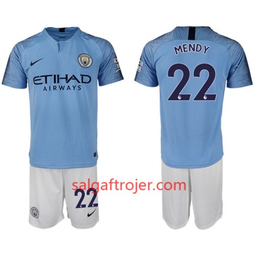 Manchester City Fodboldtrøjer MENDY 22 Børn Hjemmebanesæt 2018/19 Kort ærmer Manchester City Fodboldtrøjer MENDY 22 Børn Hjemmebanesæt 2018/19 Kort ærmer